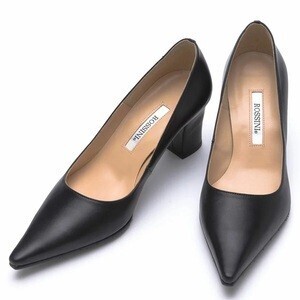 ROSSINI ポインテッドチャンキーヒールパンプス