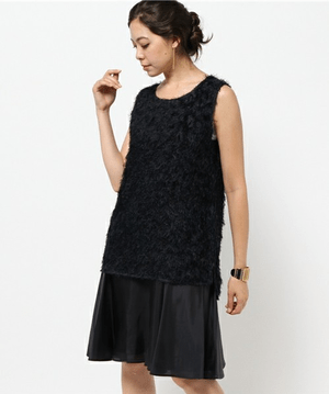 AMIW SHAGGY JAQUARD DRESS