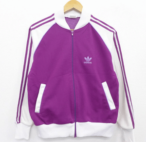 adidas リーフ トレフォイル ワンポイントロゴ ラグラン 紫他 3本ライン