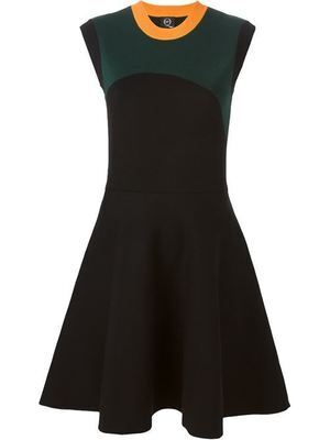 Alexander McQueen カラーブロック フレアワンピース