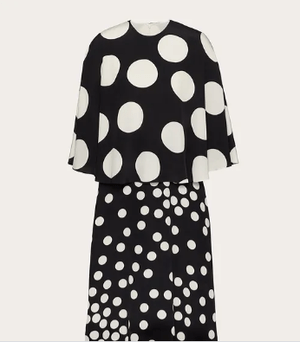VALENTINO プリントクレープデシン ドレス