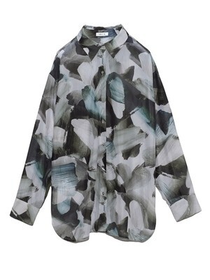 FRAY I.D ビックシルエット柄シャツ