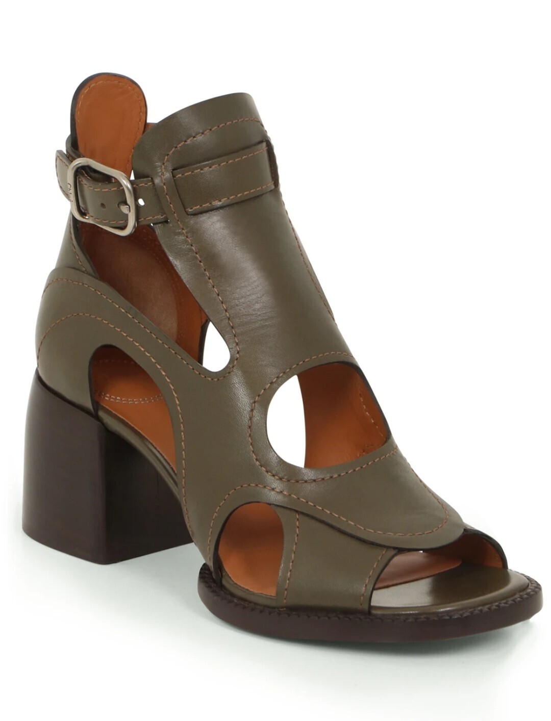 Chloé GAILE CUTOUT ANKLE BOOTS GRAPE LEAF