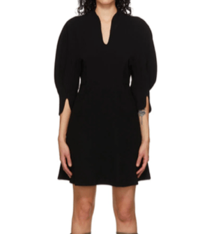 Mame Kurogouchi Volume Sleeve V-Neck ドレス