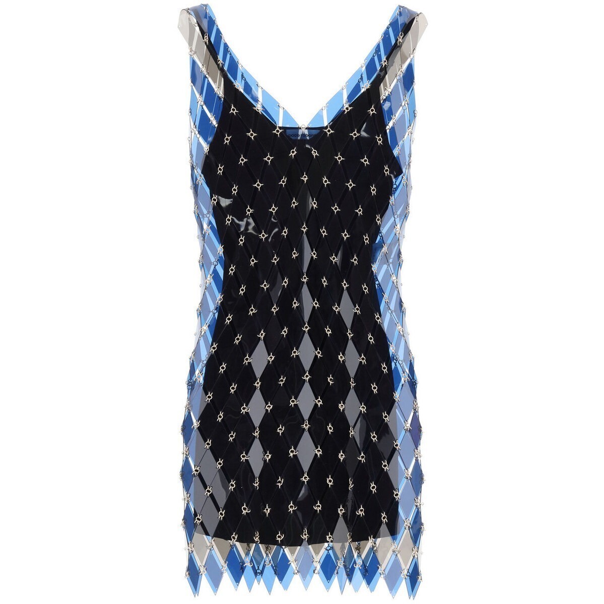 paco rabanne diamond chain-link dress