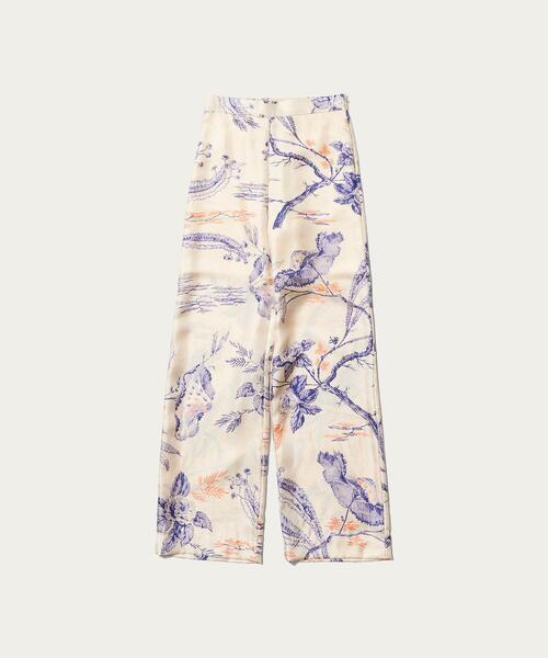 LOEFF ボタニカルプリント パンツ