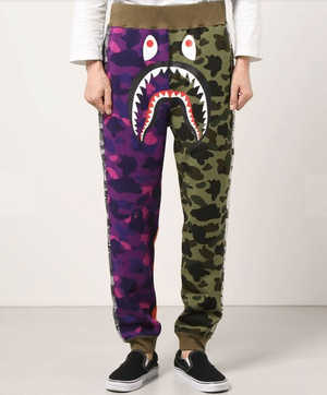 A BATHING APE CRAZY CAMO SHARK SWEAT PANTS M