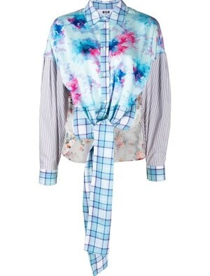 MSGM パッチワーク シャツ