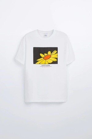 ZARA DAISY PRINT T-SHIRT