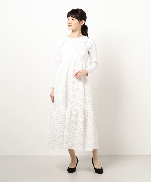 LANVIN en Bleu フクレジャカードキャミワンピース