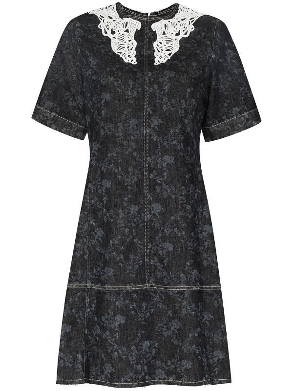 Chloé フローラル デニムドレス
