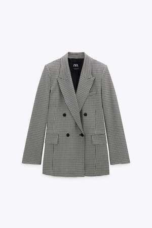 ZARA チェック柄テーラードブレザー
