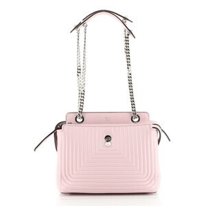 FENDI Dotcom Click Shoulder Bag Quilted Leather Small