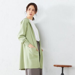 COMME CA ISM 《サスティナブル》 スムース編み ニット ジップパーカ