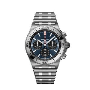 BREITLING クロノマット B01 42 ステンレススチール - ブルー