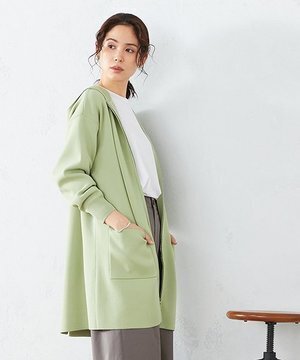 COMME CA ISM スムース編み　ニット　パーカ