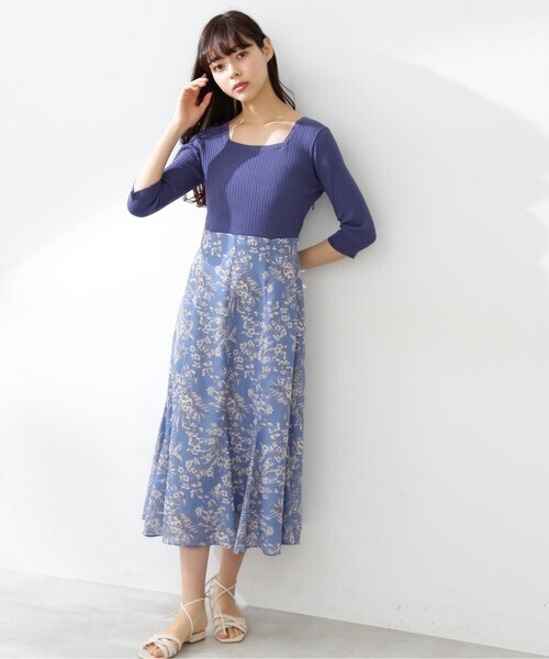 JILL by JILLSTUART ボタニカルリーフプリントワンピース