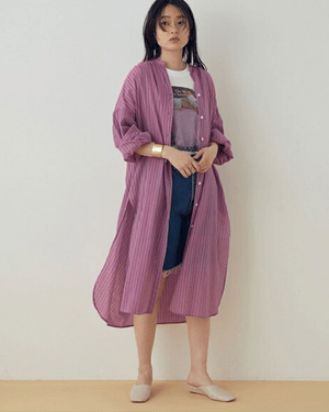 ADAM ET ROPE' 【KHADI(カディ)】インドコットンシャツワンピース