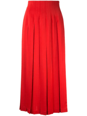 LE CIEL BLEU Box Pleated Skirt In Red