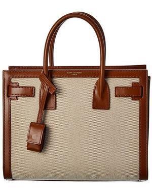 SAINT LAURENT Sac de Jour Classic Canvas & Leather