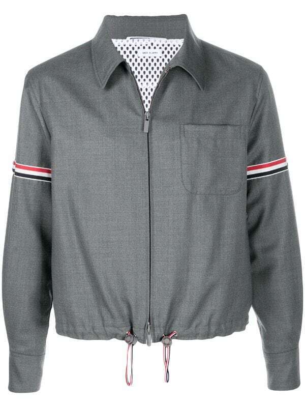 THOM BROWNE.NEW YORK ストライプ シャツジャケット