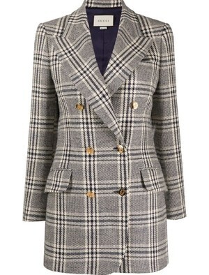 GUCCI チェックダブルジャケット