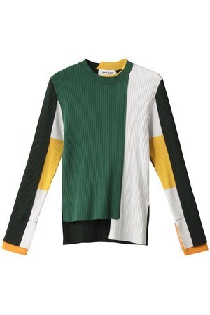 ENFOLD Rib Combination Color Block プルオーバー