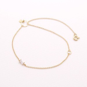 LEMONTREE シャンパンゴールドコーティングキュービックジルコニアブレスレット