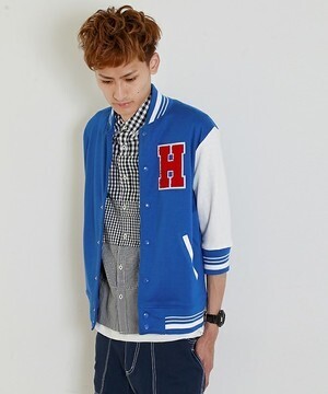 WEGO 7分袖ポンチスタジャン