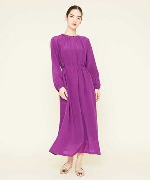 Sybilla ドロストシフォンシルクドレス