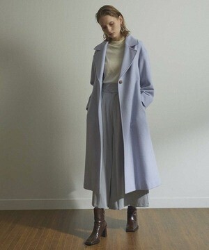 LADYMADE BOXタックウールロングガウンコート