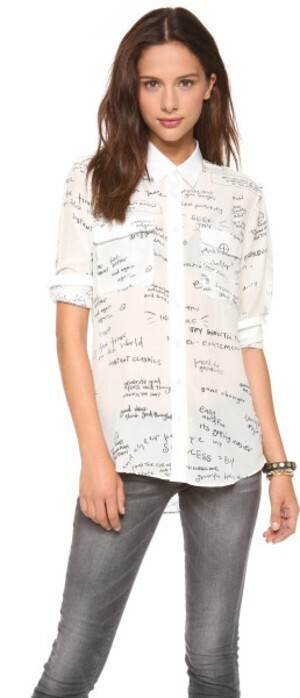 EachxOther White Blair Chivers Print Shirt