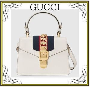 GUCCI 【GUCCI】Sylvie　レザーミニバッグ (GUCCI/ハンドバッグ) 470270 D4ZAG 8605【BUYMA】
