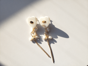 mon tresor, reon 【在庫】Jolie/pearl white ピアス