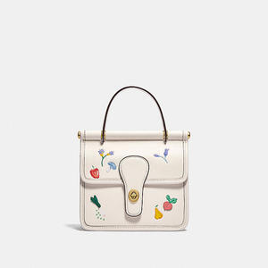 COACH ウィリス トップ ハンドル 18 ウィズ ガーデン エンブロイダリー