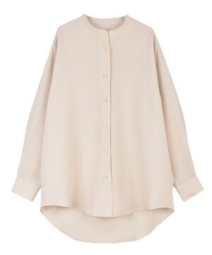 OUTERSUNSET band collar oversize shirt