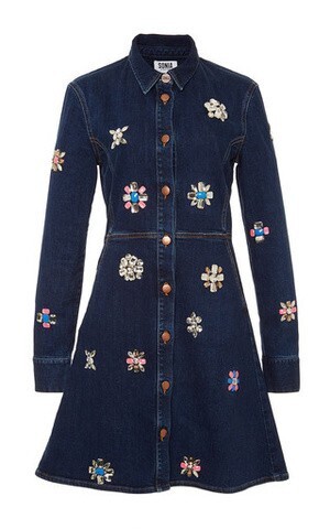 SONIA BY SONIA RYKIEL Strassed Denim Dress