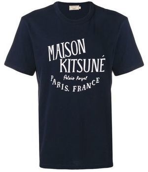 MAISON KITSUNE 関税送料込 Maison Kitsune メゾンキツネ ロゴ Tシャツ (MAISON KITSUNE/Tシャツ・カットソー) AM00100AT1500【BUYMA】