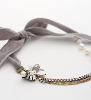 raffia Luce Costante / Neige necklace