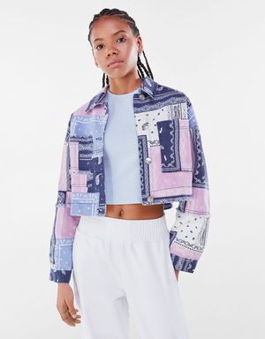 Bershka プリント ジャケット