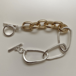 one sea S925×14kgp mix chain bracelet