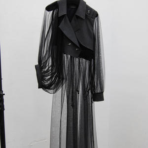 SHIROMA tulle docking coat