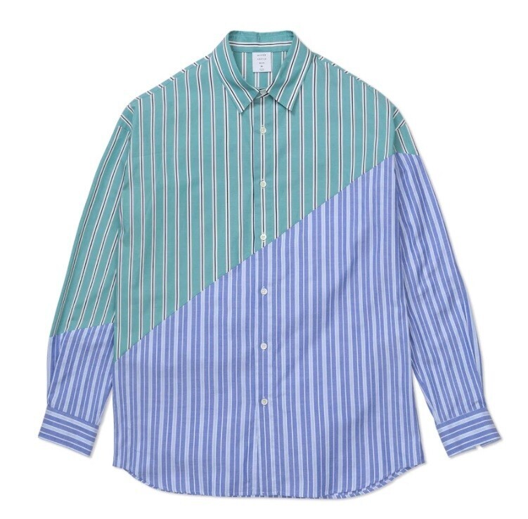MISTERGENTLEMAN BIAS CUT STRIPE MODERN SHIRT