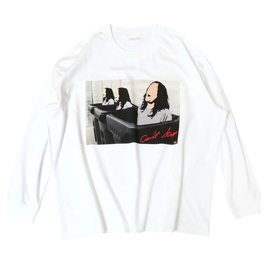 O.K. ”CAN’T STOP”インクジェット ワイドシルエットL/S TEE