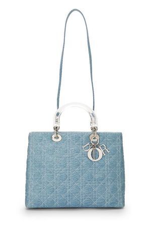 Christian Dior Blue Cannage Denim Lady Dior