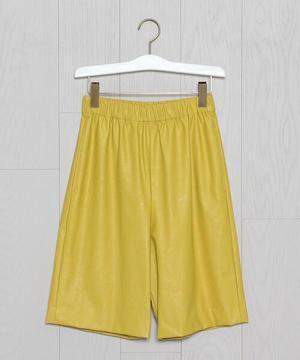 H BEAUTY&YOUTH <H>FAKE LEATHER SHORT PANTS