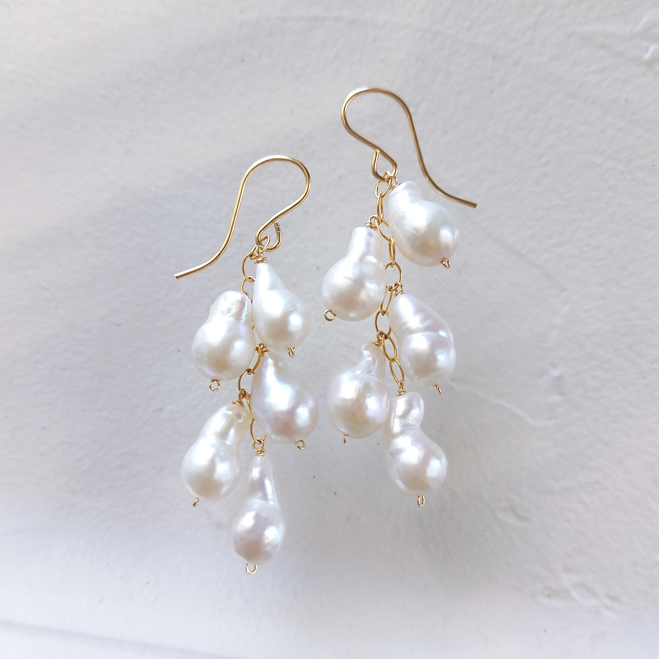 marina JEWELRY 14kgf*Baroque Pearls earrings