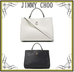 JIMMY CHOO 【JIMMYCHOO】シティグレイニーカーフレザーバッグ (Jimmy Choo/ハンドバッグ) VARENNETOPHNDLSUUV【BUYMA】