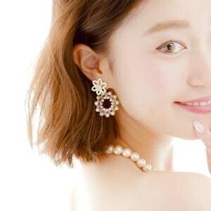 raffia Jewel Casket / ミュゼフラワーピアス/2015SS