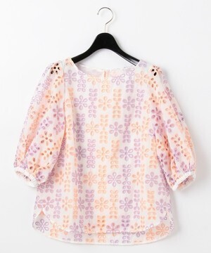 GRACE CONTINENTAL バイカラーカットワークトップ